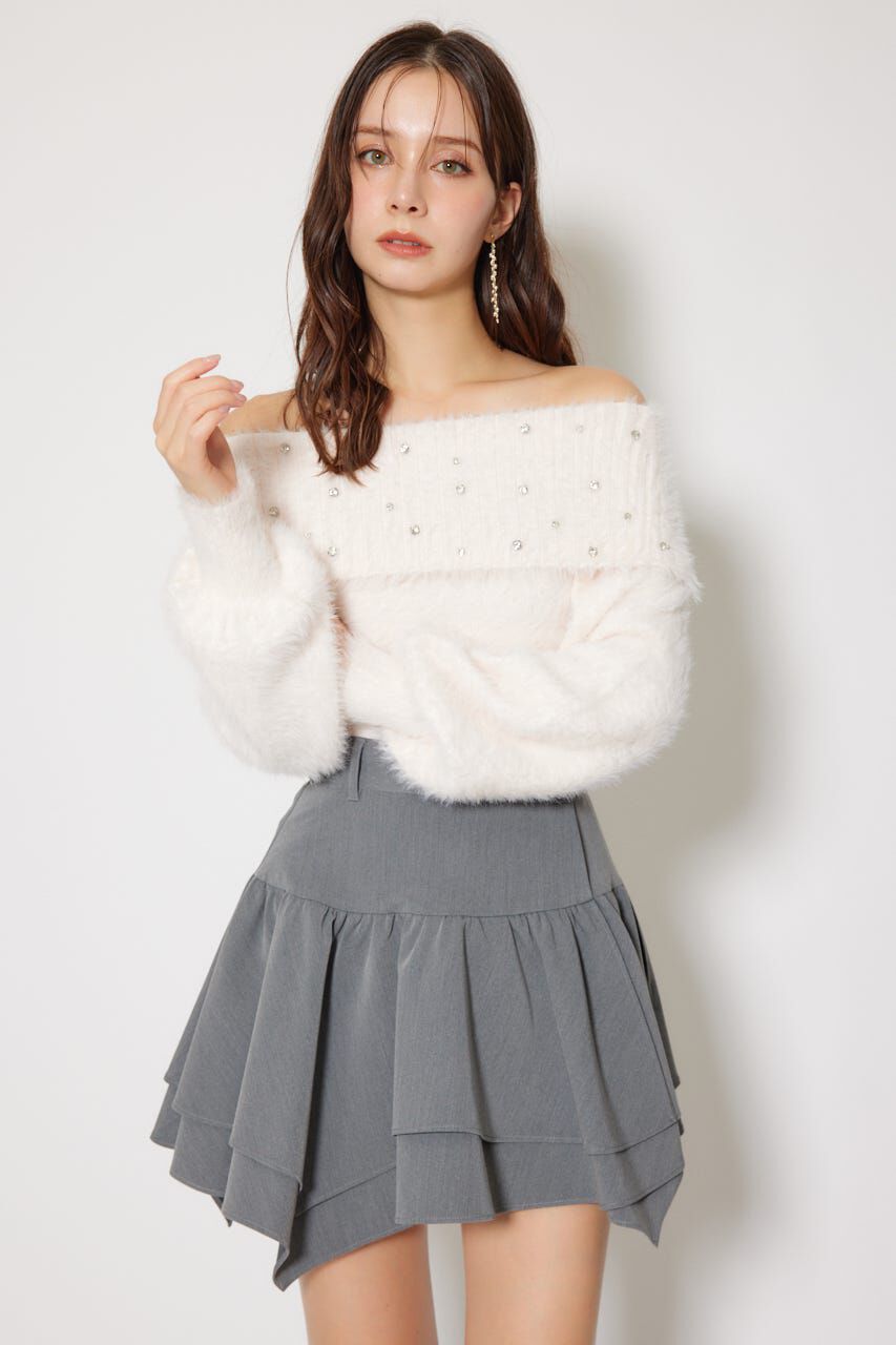 rienda「2WAYアシンメトリージャストウエストスカート」|スカート|