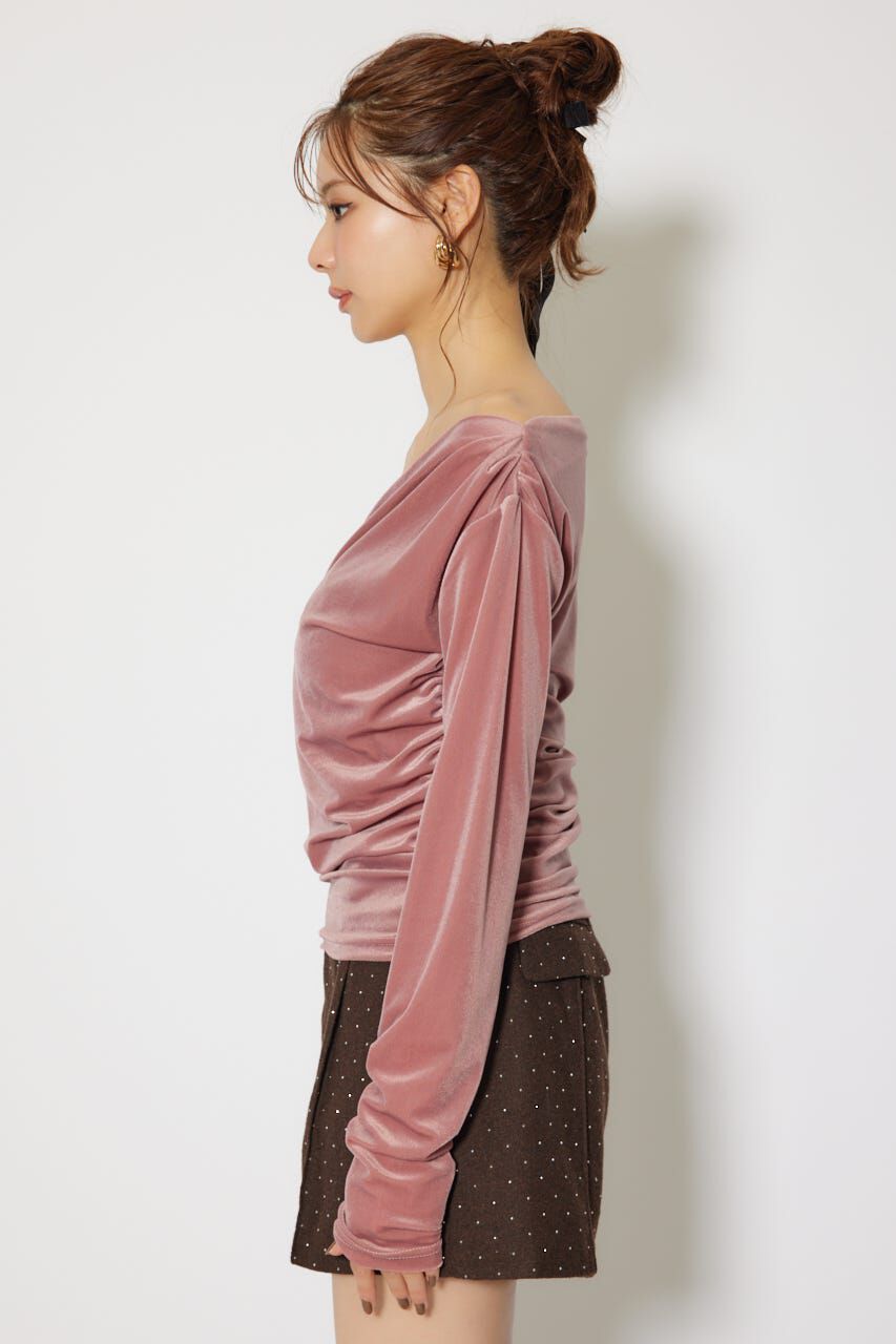 rienda「ソフティーカットオフショルトップス」|Tシャツ・カットソー|