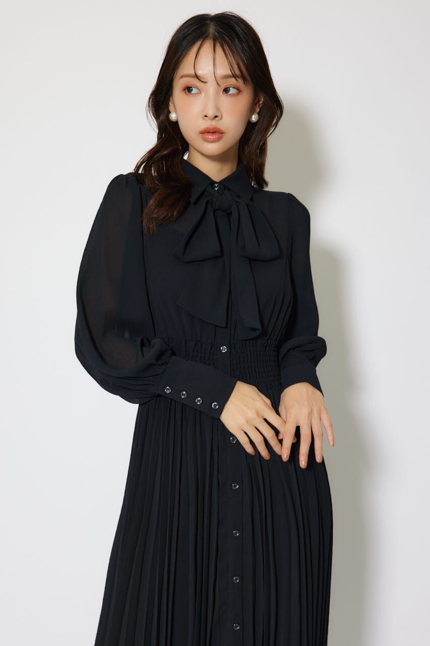 rienda「ラインフラワーボウタイワンピース」|ワンピース|