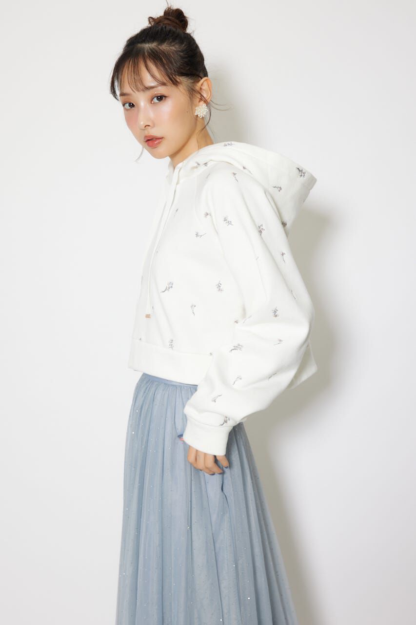 rienda「フラワー刺繍スウェットトップス」|Tシャツ・カットソー|