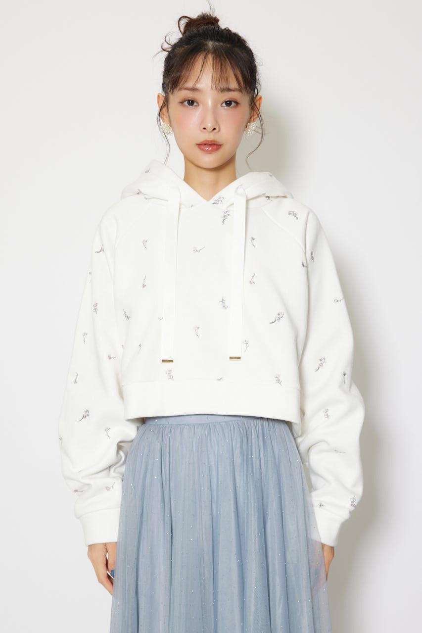 rienda「フラワー刺繍スウェットトップス」|Tシャツ・カットソー|