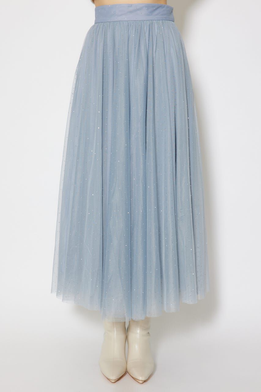 rienda「デコレーションチュールフレアスカート」|スカート|