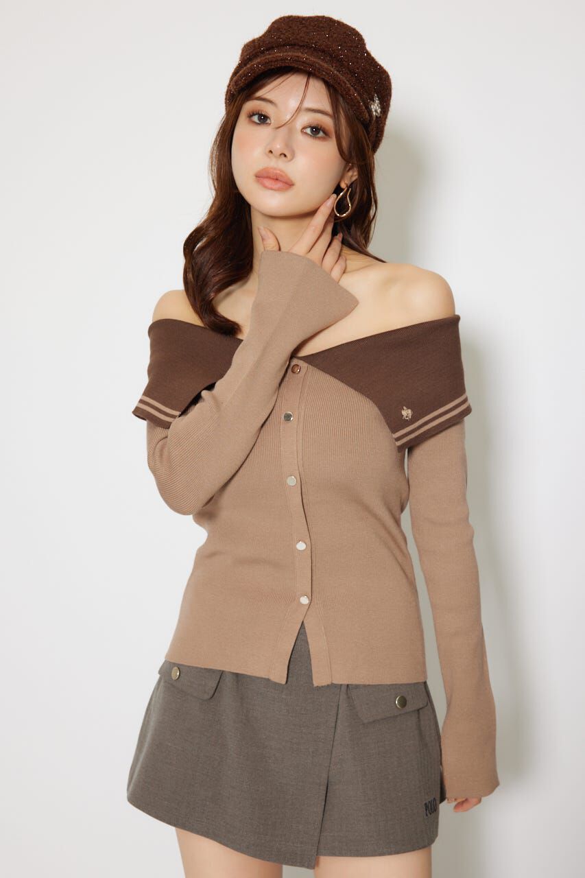 rienda「バイカラーニットトップス」|ニット・セーター|