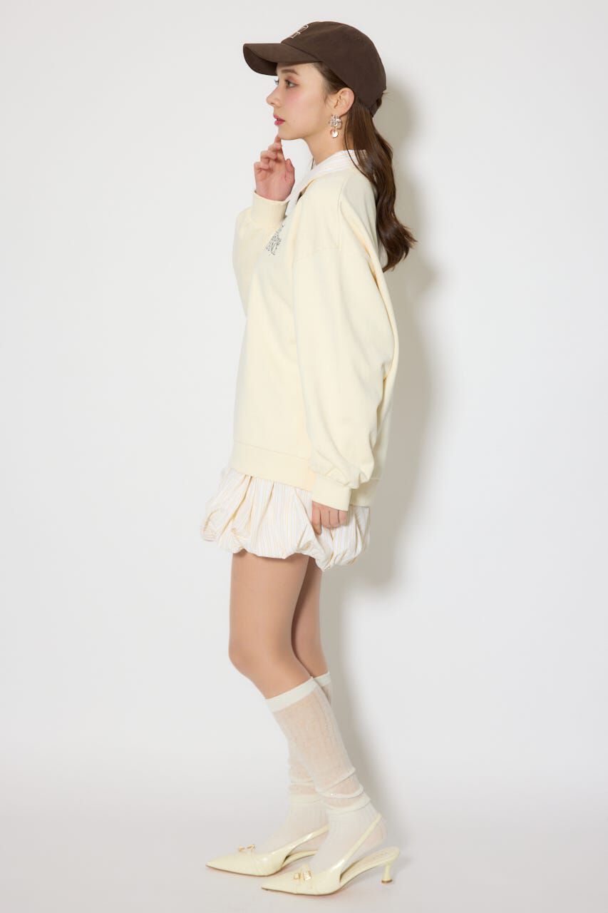 rienda「バルーンシャツセットスウェットワンピース」|ワンピース|