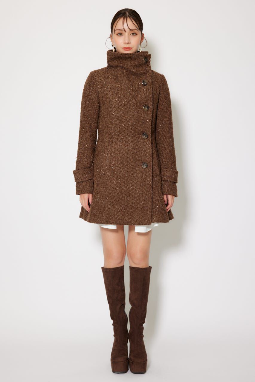 rienda「25オーバーネックシンデレララインミニコート」|その他|