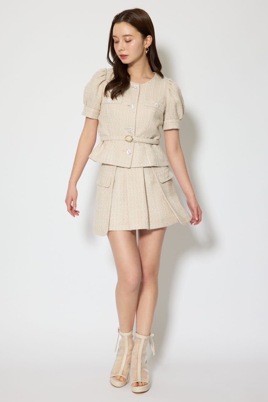 rienda「サイドラップツイードスコートショートパンツ」|その他|