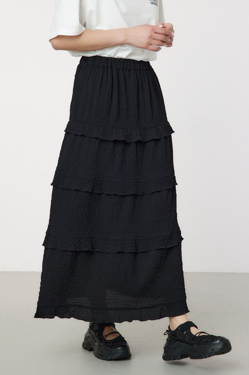 RODEO CROWNS「フリルティアードスカート」|スカート|BLK