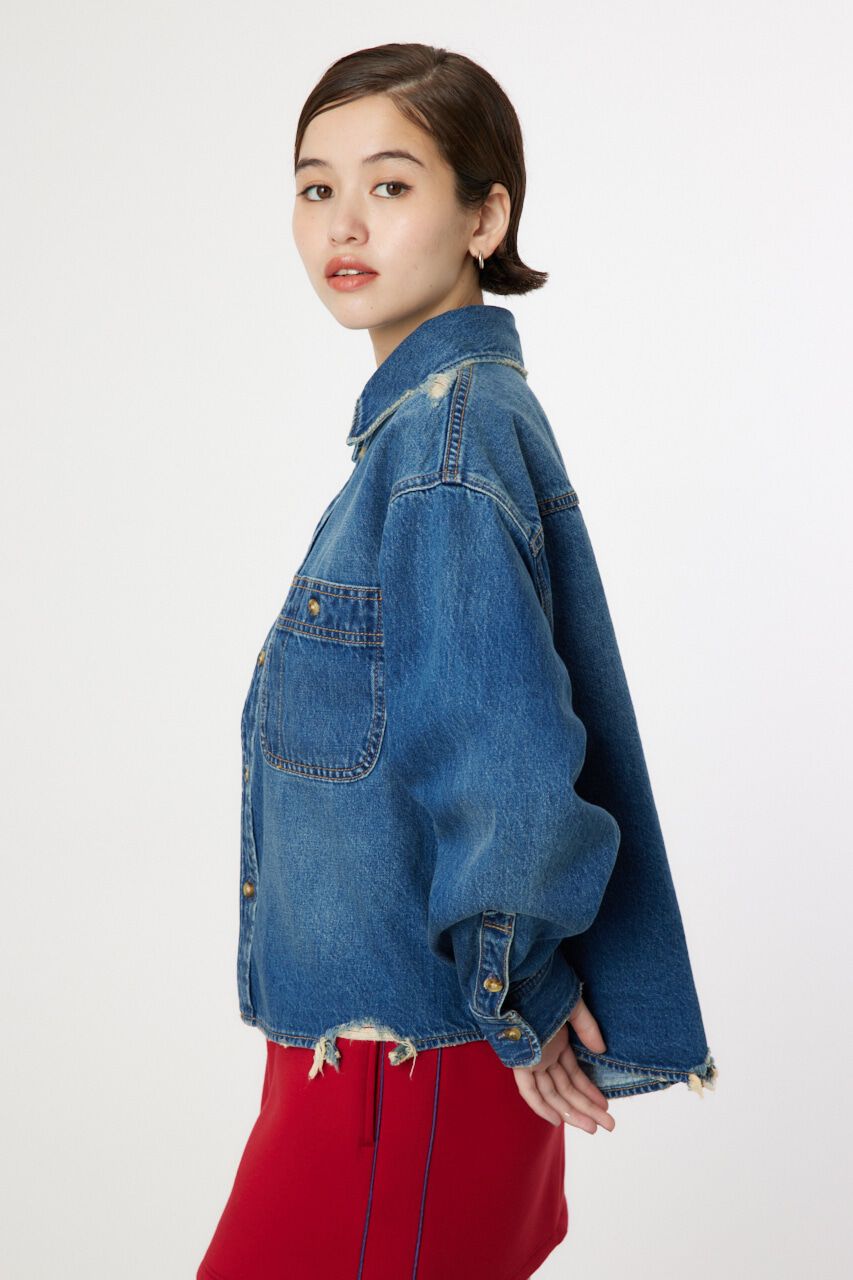 RODEO CROWNS「ダメージデニムシャツ」|シャツ・ブラウス|