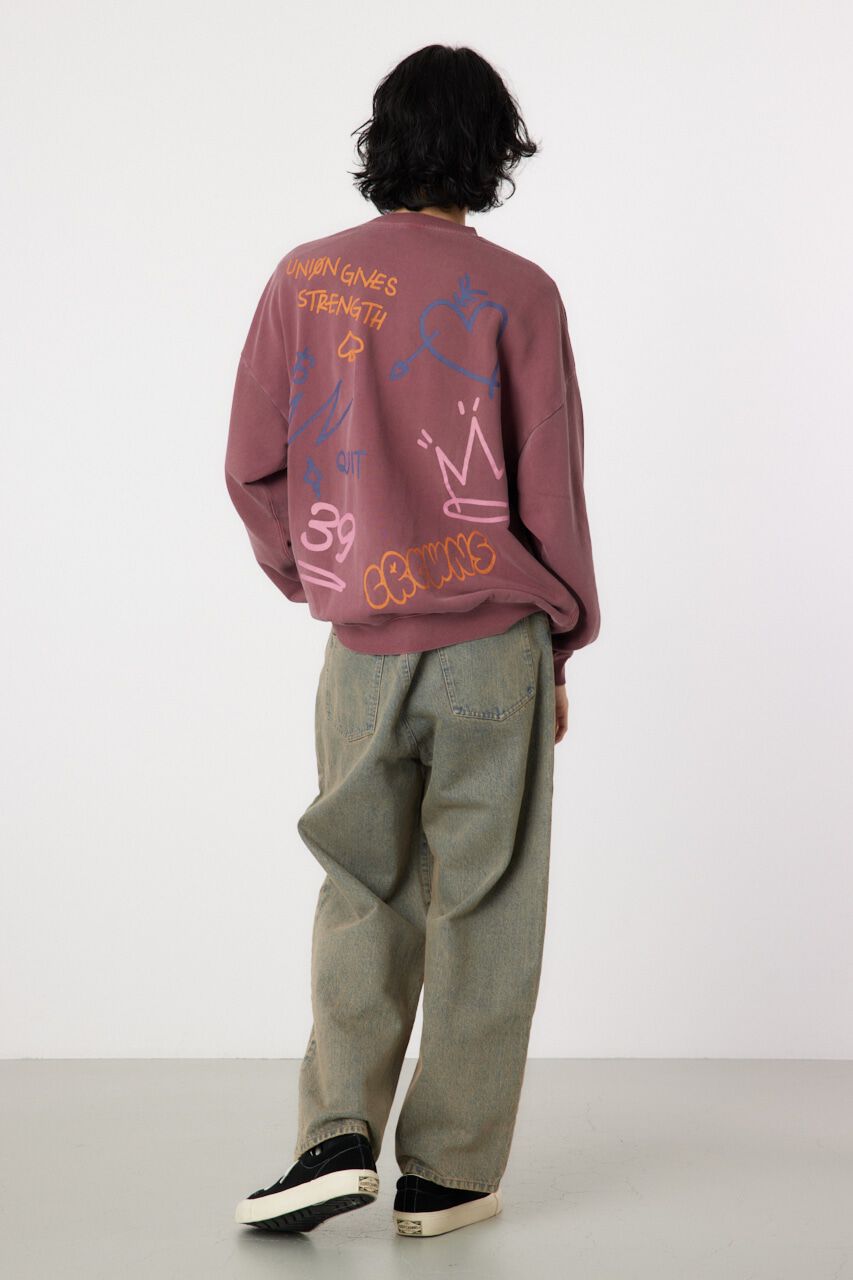 RODEO CROWNS「vintage wash ワイドデニムパンツ」|デニム|