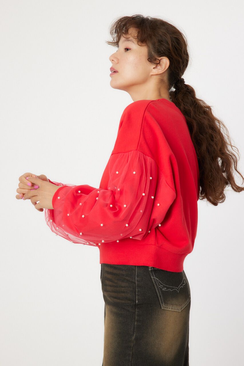 RODEO CROWNS「デコレーションスリーブスウェット」|パーカー|