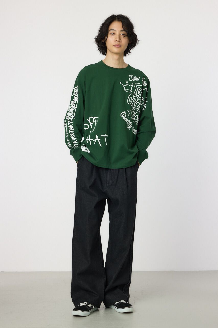 RODEO CROWNS「フリンジストレートデニムパンツ」|デニム|