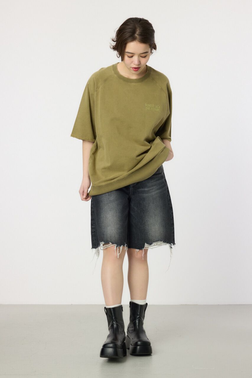 RODEO CROWNS「CIRCLE エンボスロゴ半袖スウェットトップス」|Tシャツ・カットソー|