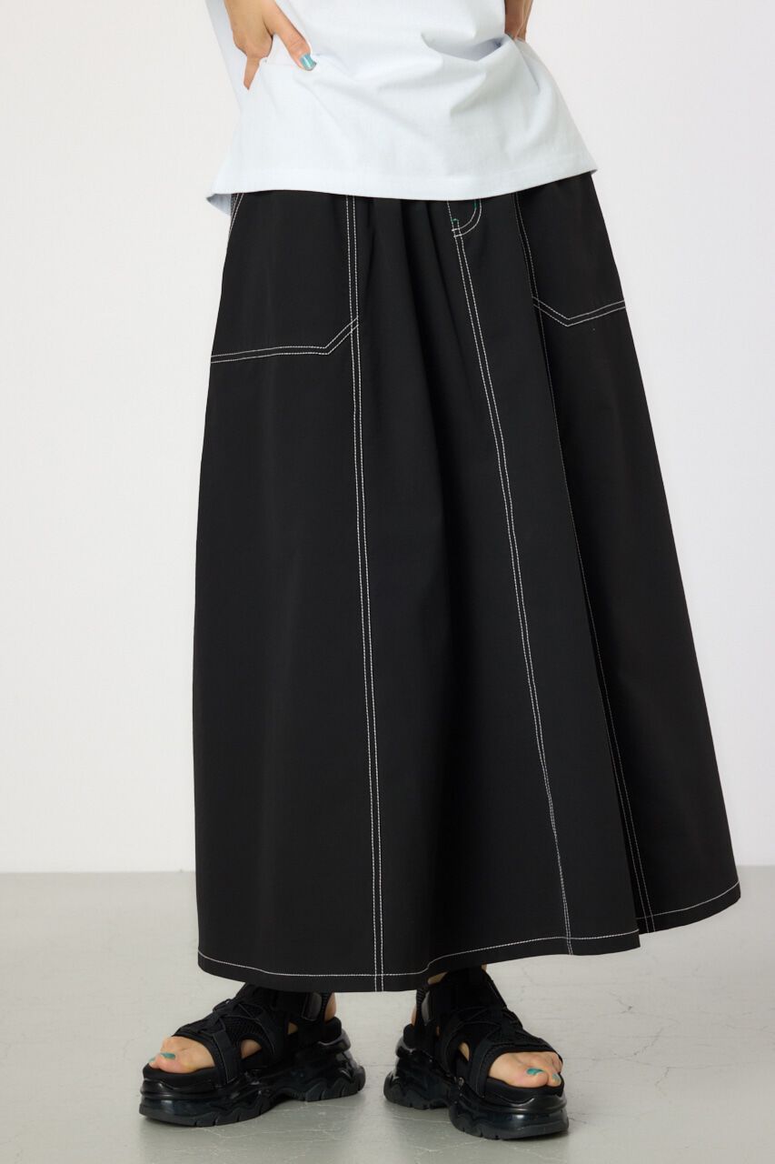 RODEO CROWNS「ストレッチステッチフレアスカート」|スカート|BLK