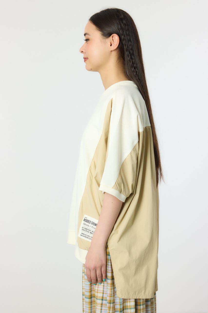 RODEO CROWNS「ドッキング切替ドルマントップス」|Tシャツ・カットソー|