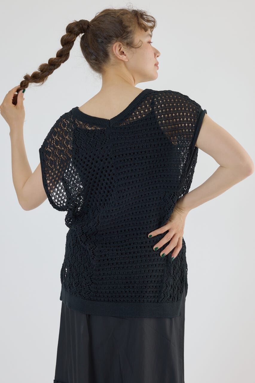 RODEO CROWNS「2WAY パッチワークニットベスト」|タンクトップ|