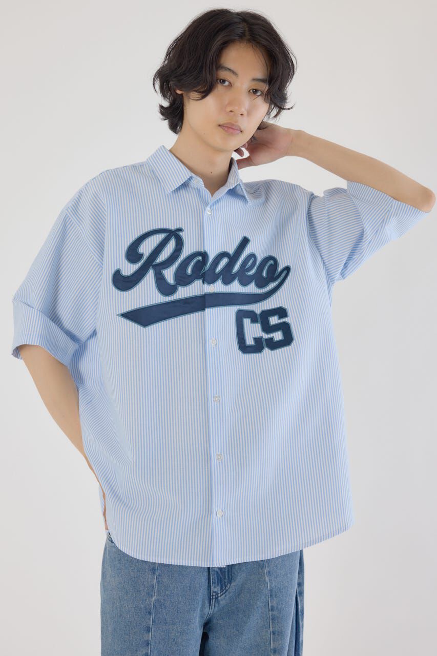 RODEO CROWNS「アップリケカレッジシャツ」|シャツ・ブラウス|SAX