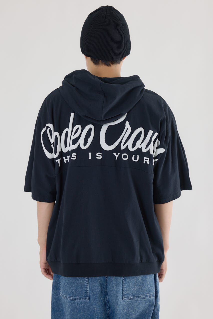 RODEO CROWNS「ハーフスリーブロゴZIPパーカー」|パーカー|