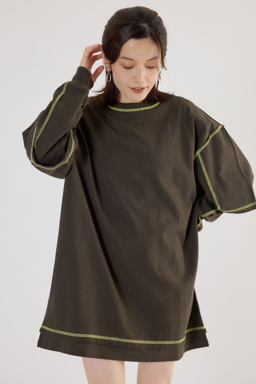 RODEO CROWNS「カラーステッチレイヤードワンピース」|ワンピース|