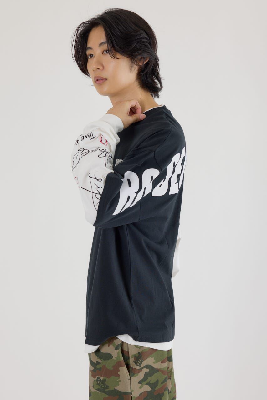 RODEO CROWNS「オーバーロゴレイヤードロングスリーブTシャツ」|Tシャツ・カットソー|