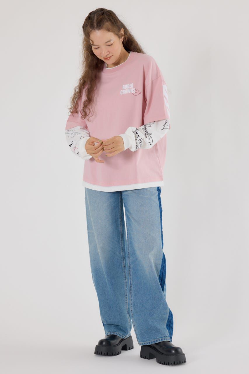 RODEO CROWNS「オーバーロゴレイヤードロングスリーブTシャツ」|Tシャツ・カットソー|