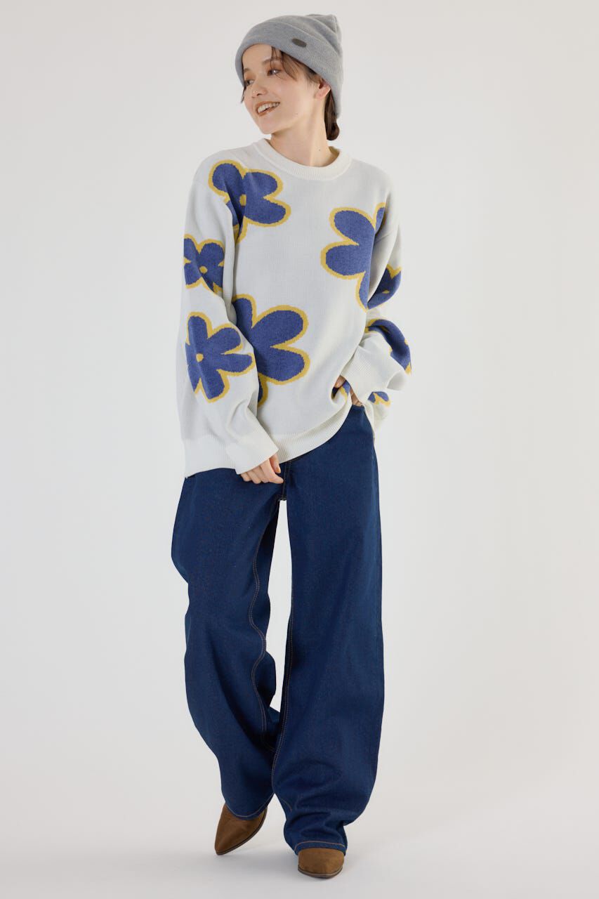 RODEO CROWNS「フラワーモールニットトップス」|ニット・セーター|