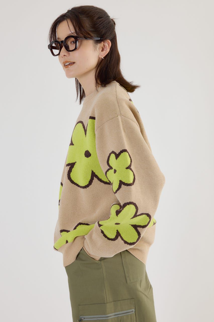 RODEO CROWNS「フラワーモールニットトップス」|ニット・セーター|