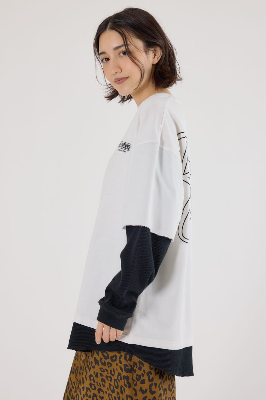 RODEO CROWNS「ルーズレイヤードライクスウェットトップス」|Tシャツ・カットソー|