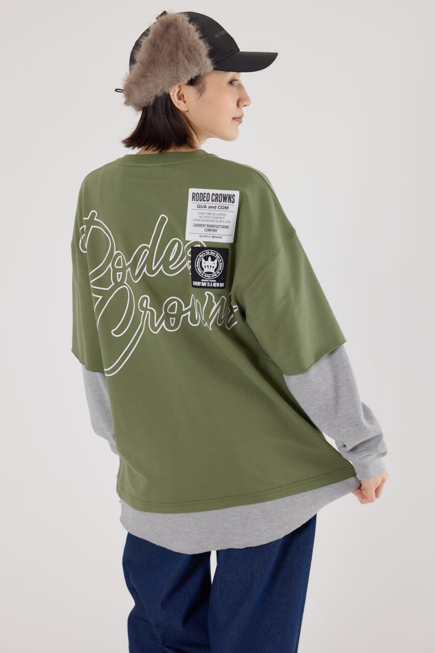 RODEO CROWNS「ルーズレイヤードライクスウェットトップス」|Tシャツ・カットソー|