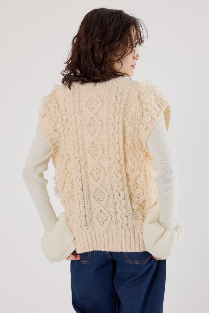 RODEO CROWNS「ケーブルニットベスト」|ニット・セーター|