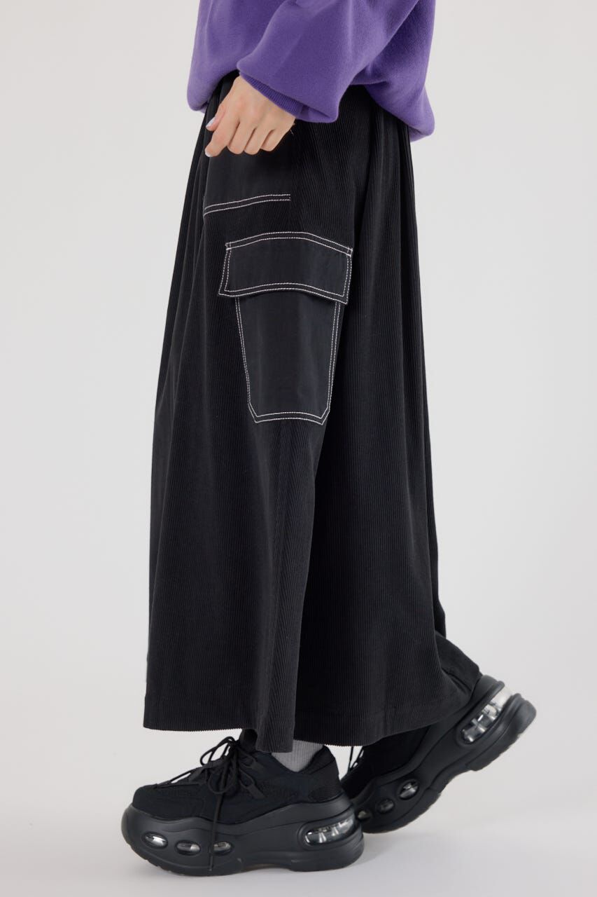 RODEO CROWNS「テープベルト異素材切替カーゴスカート」|スカート|