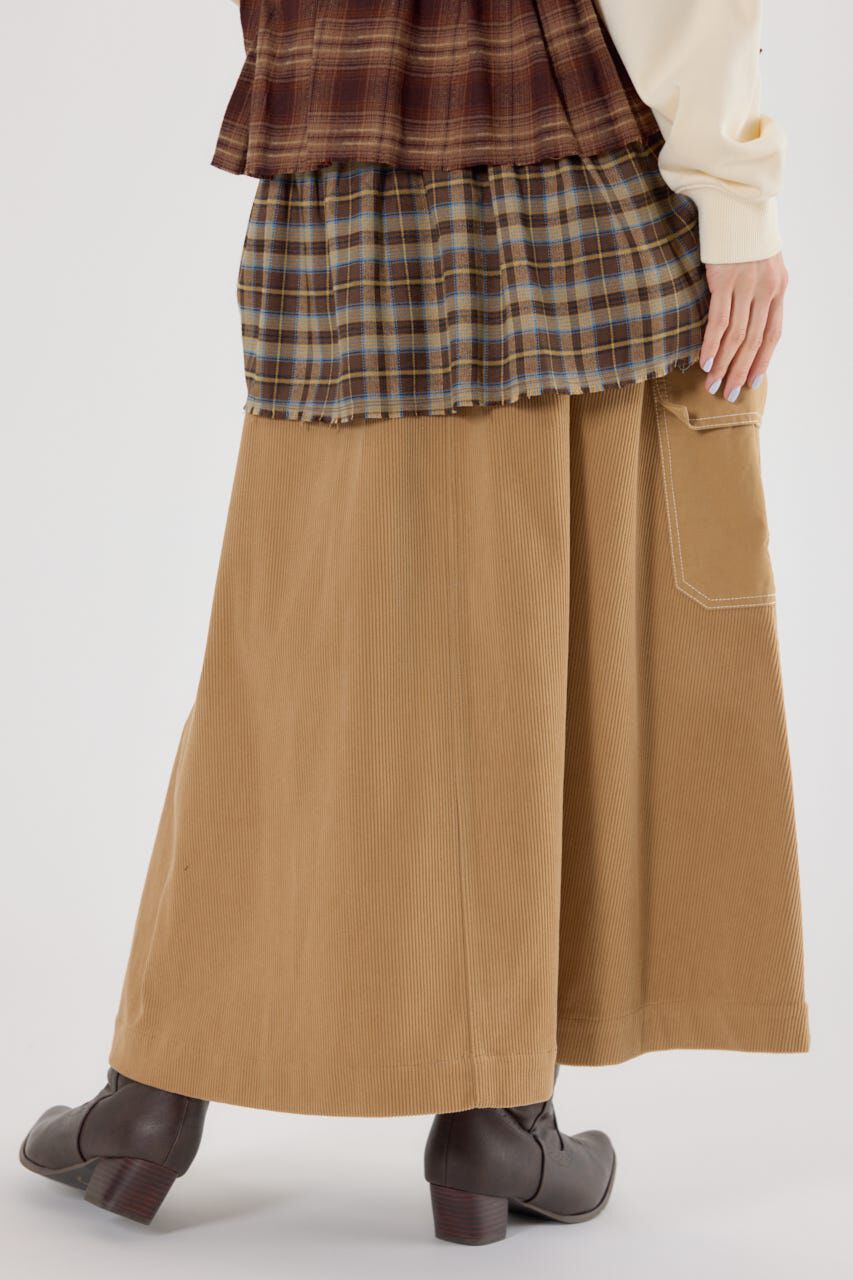 RODEO CROWNS「テープベルト異素材切替カーゴスカート」|スカート|