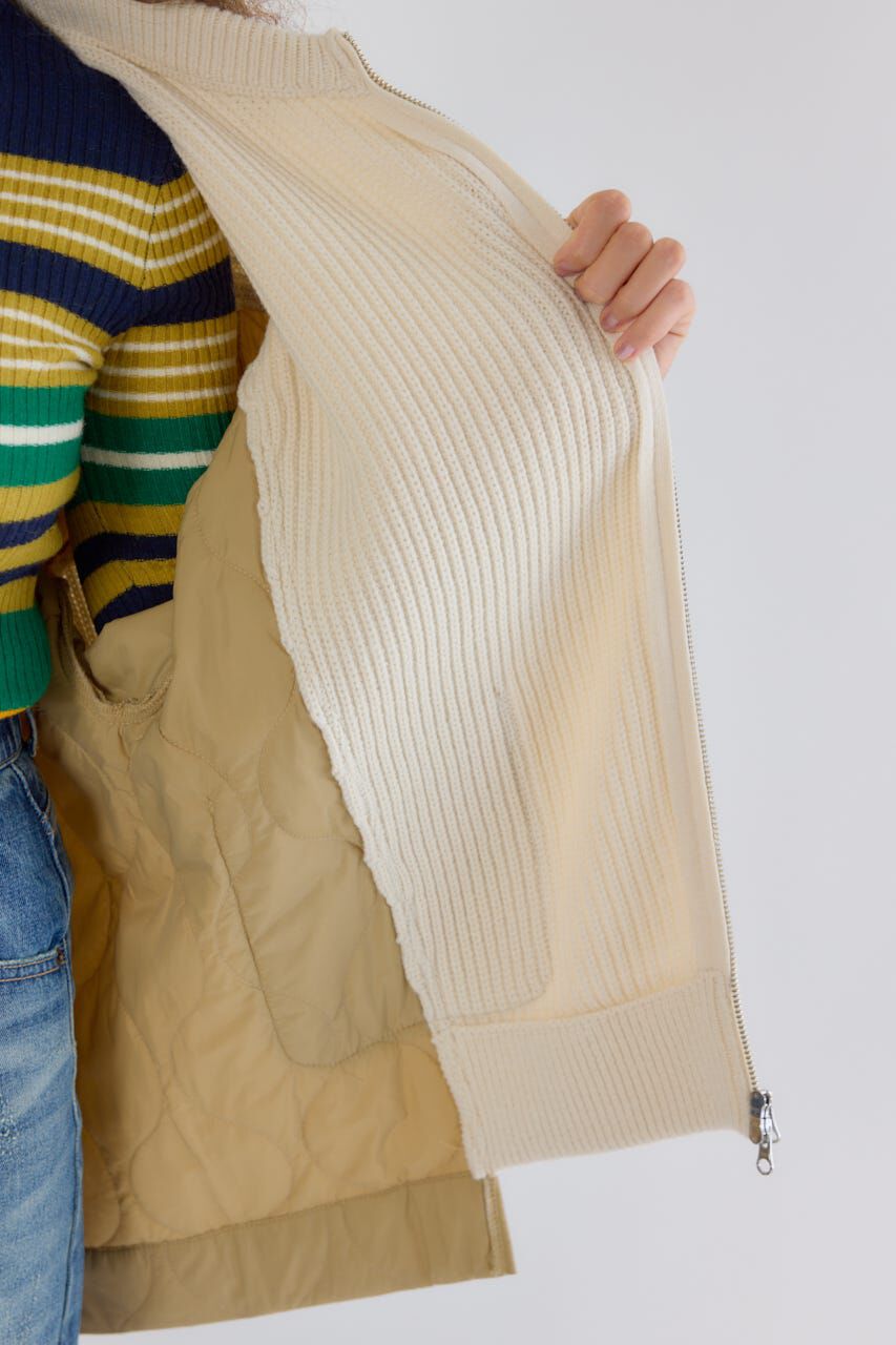 RODEO CROWNS「キルトドッキングニットブルゾン」|カーディガン|