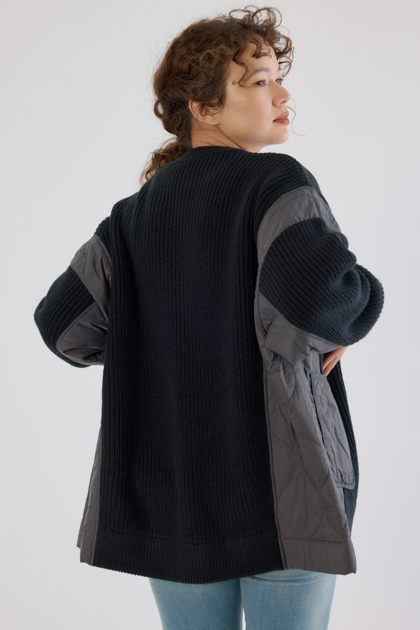 RODEO CROWNS「キルトドッキングニットブルゾン」|カーディガン|