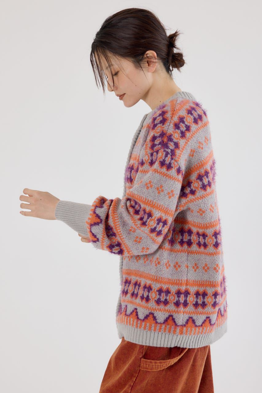 RODEO CROWNS「NEON NORDICニットカーディガン」|カーディガン|