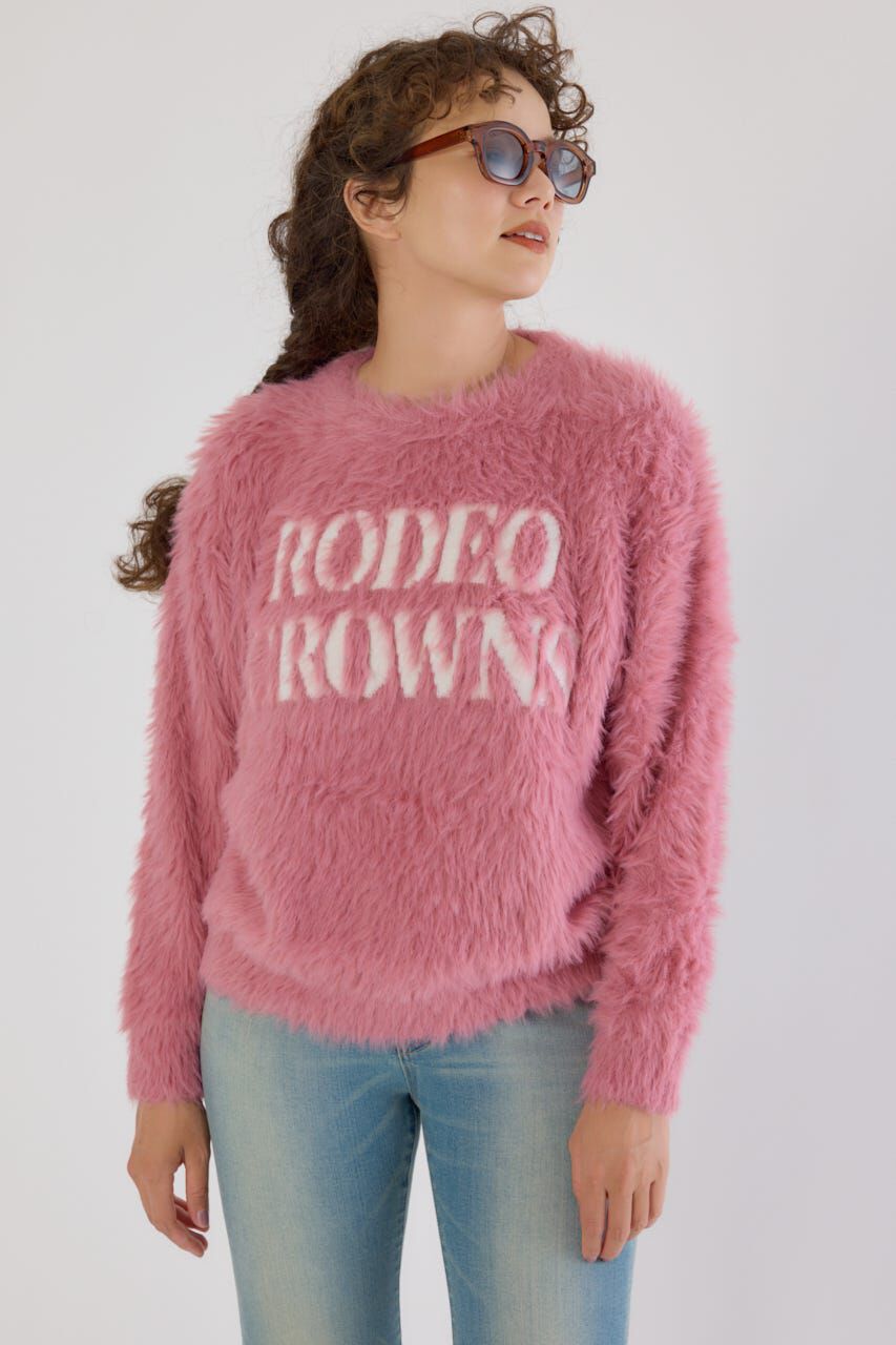 RODEO CROWNS「シャギーロゴニットトップス」|ニット・セーター|
