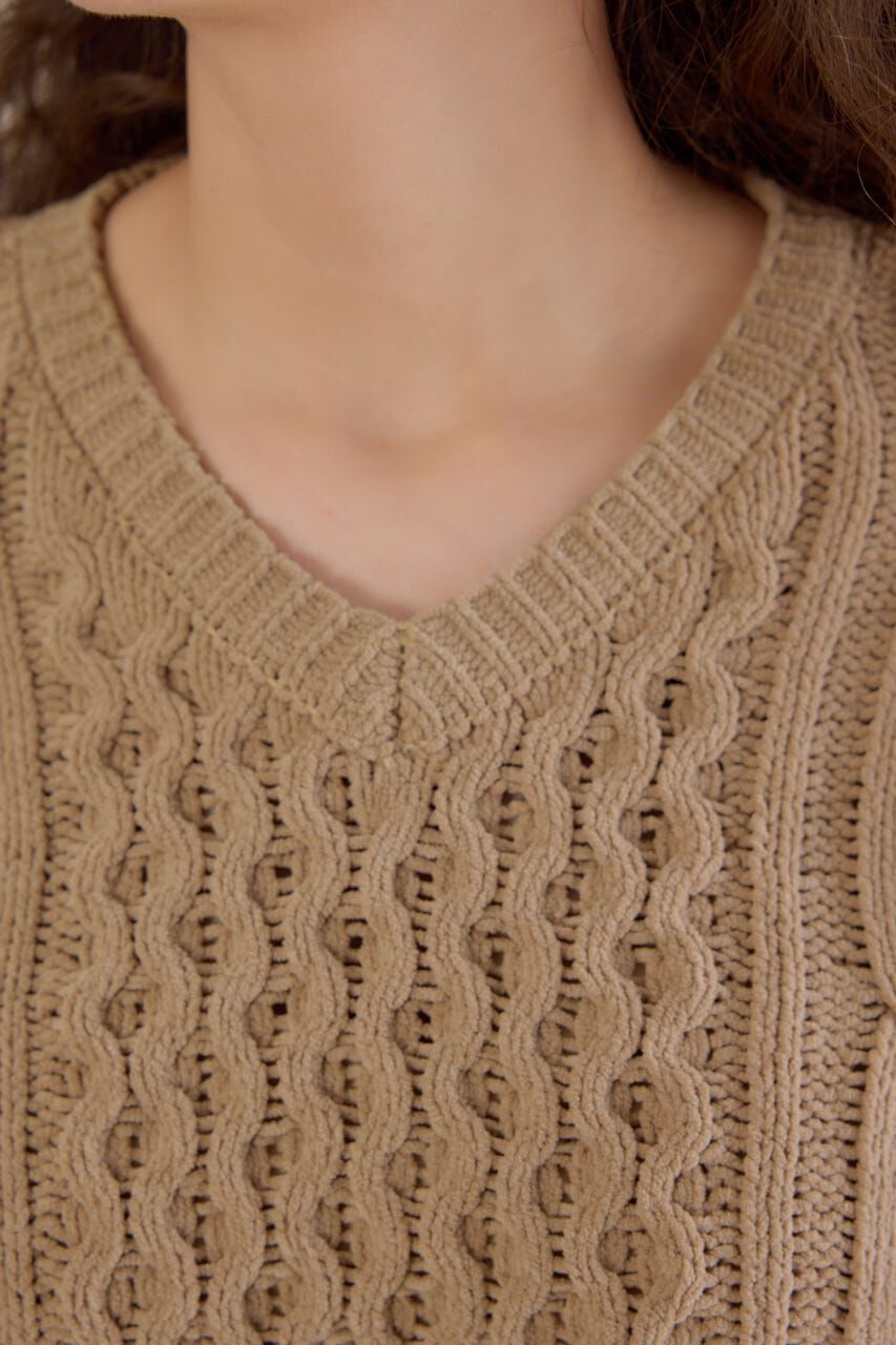 RODEO CROWNS「Vネックモールニットトップス」|ニット・セーター|