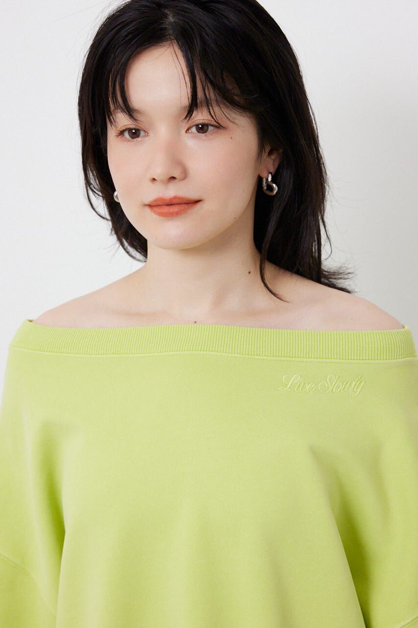 RODEO CROWNS「オフショルダースウェットトップス」|パーカー|