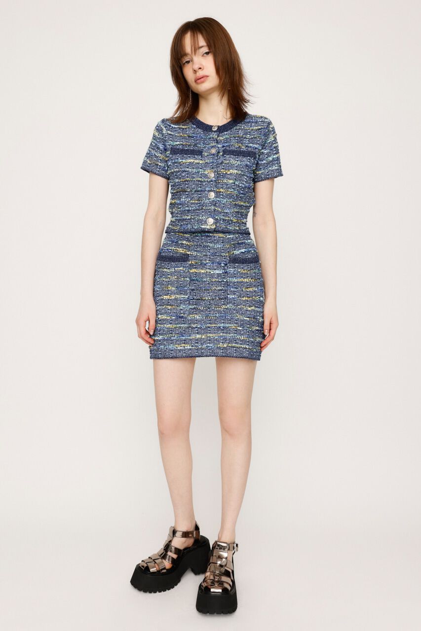 SLY「KNIT TWEED ショートスカート」|スカート|