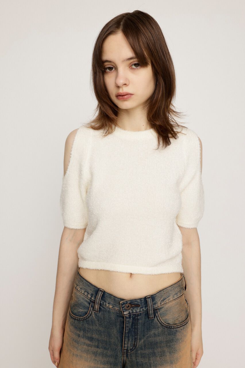 SLY「SHAGGY CUTOUT トップス」|ニット・セーター|