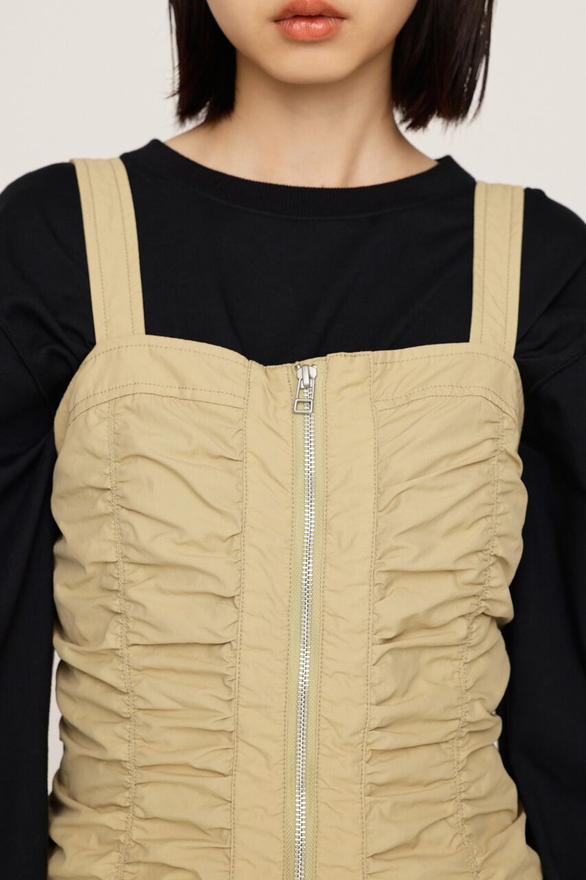 SLY「NYLON GATHER CAMI ショートワンピース」|ワンピース|
