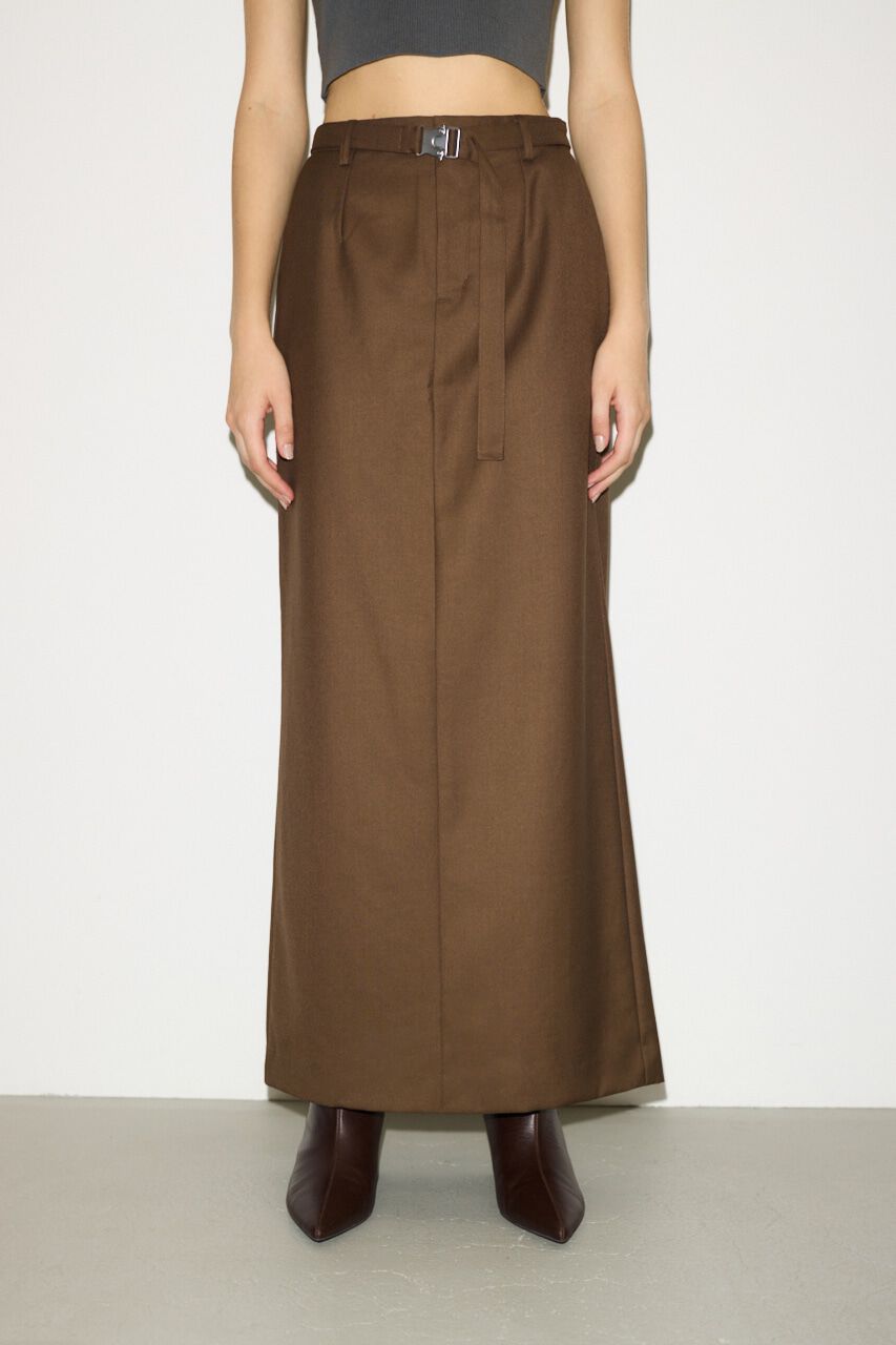 SLY「MANNISH BELTED I LINE ロングスカート」|スカート|