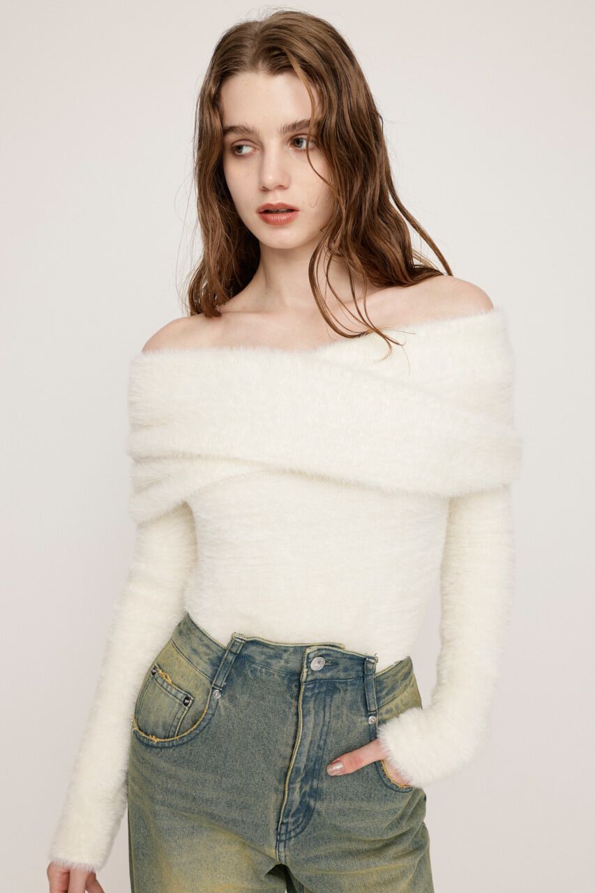 SLY「OFF SHOULDER 2P トップス」|ニット・セーター|