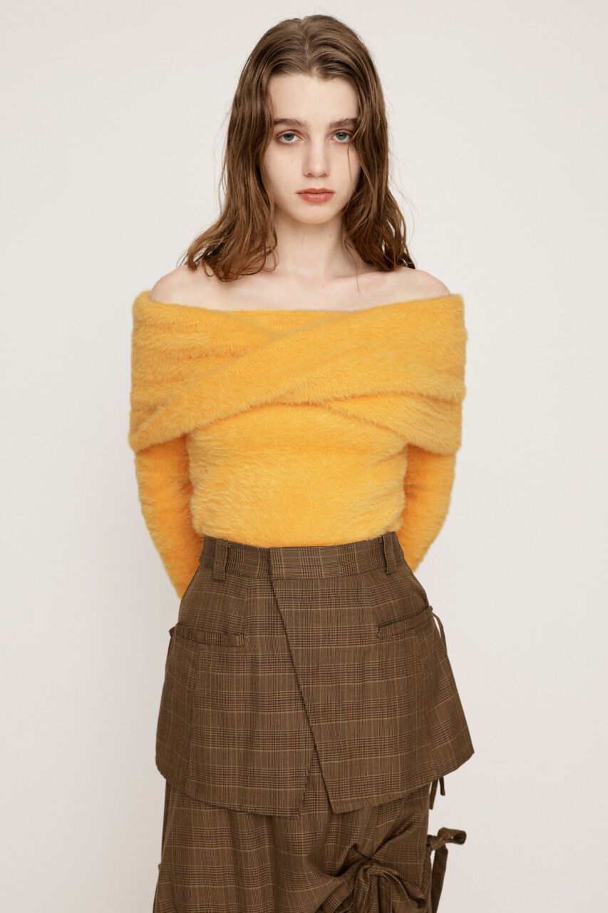 SLY「OFF SHOULDER 2P トップス」|ニット・セーター|YEL