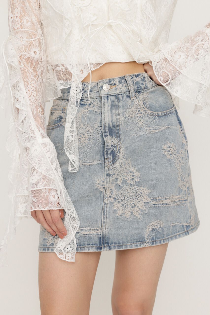 SLY「J／W JQ DENIM ショートスカート」|スカート|L/BLU1