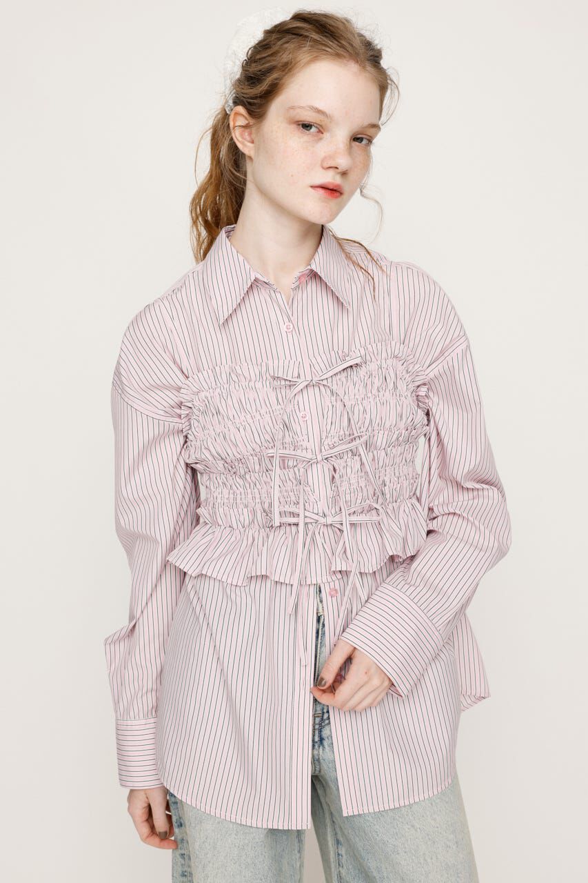 SLY「BUSTIER LAYRED シャツ」|シャツ・ブラウス|M/PNK7