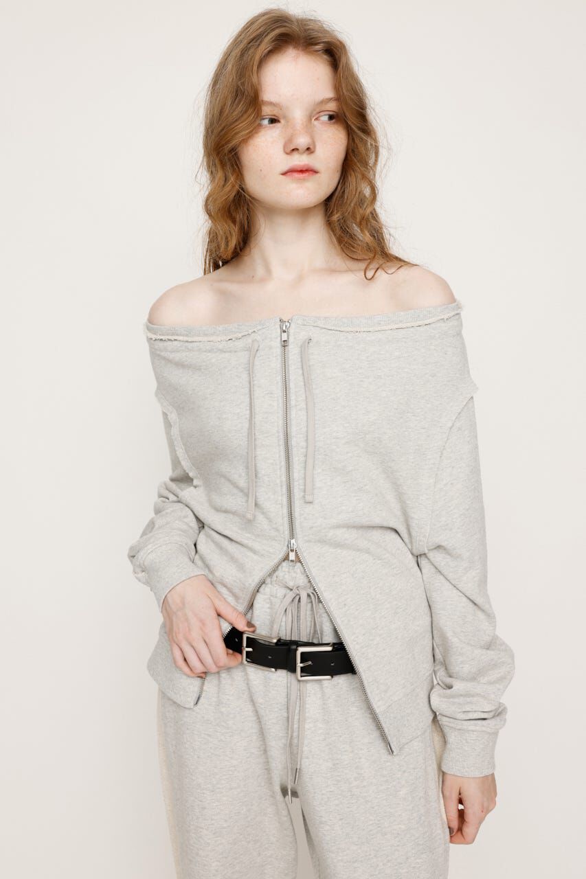 SLY「OFF SHOULDER SWEAT トップス」|パーカー|