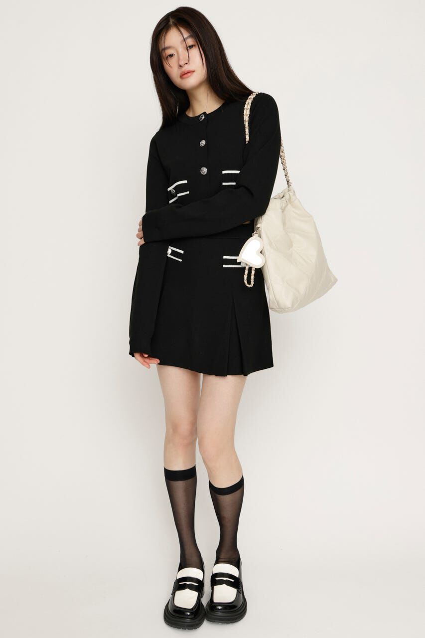 SLY「MILANO RIB BOX PLEATS ショートスカート」|スカート|