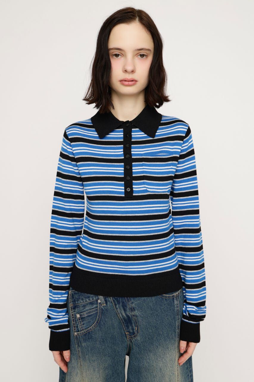 SLY「HG KNIT POLO トップス」|ニット・セーター|