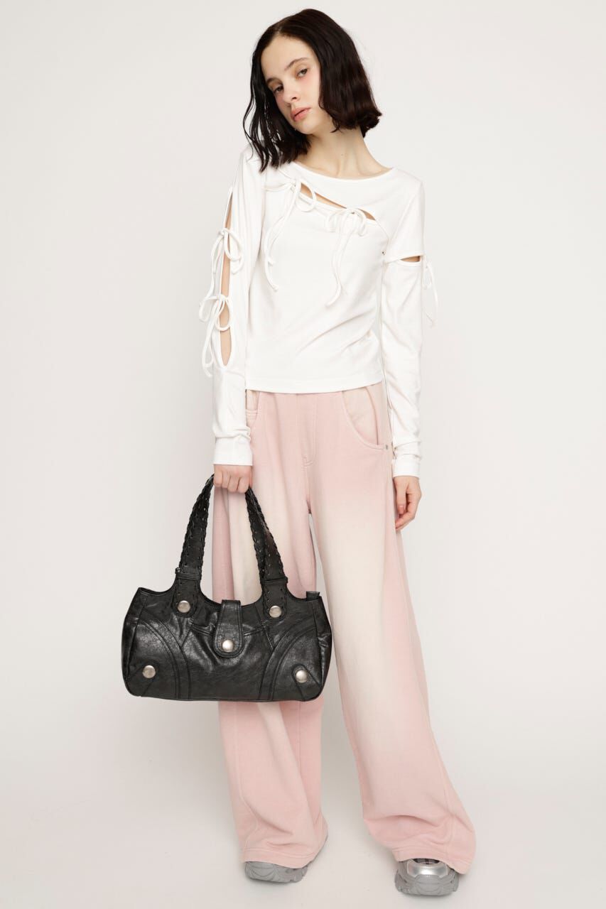 SLY「CUT OUT RIBBON トップス」|Tシャツ・カットソー|