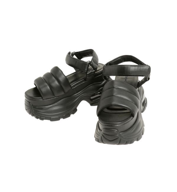 EMODA「エアバルキーソールパッファーサンダル」|サンダル|ブラック